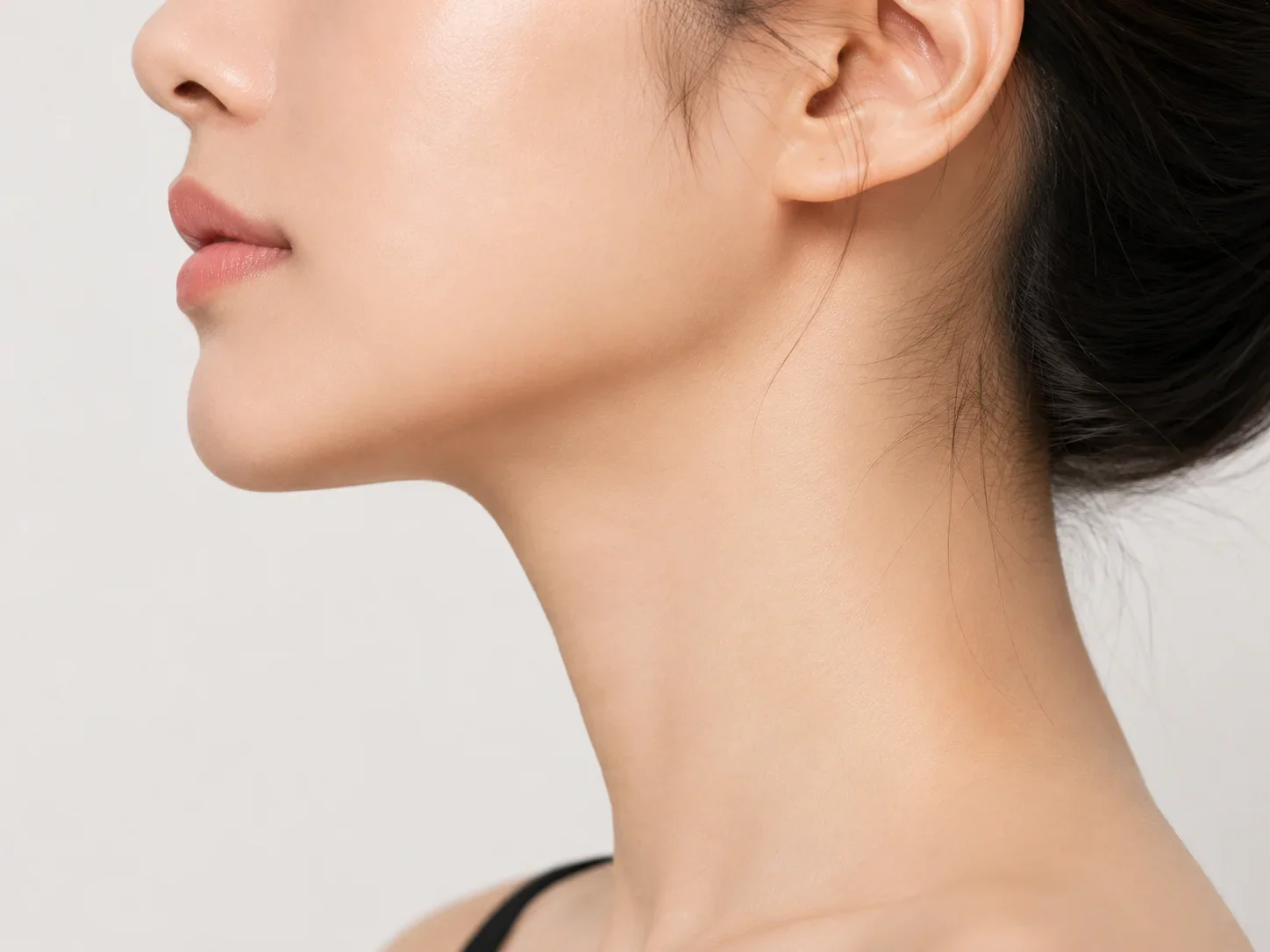 목 옆선·턱선