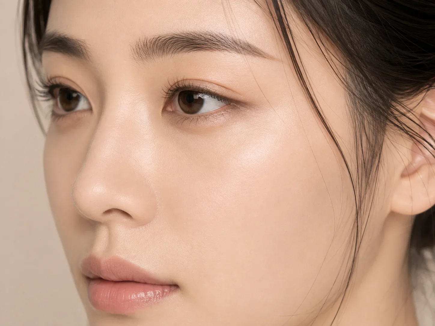 코 옆·중안면 연결